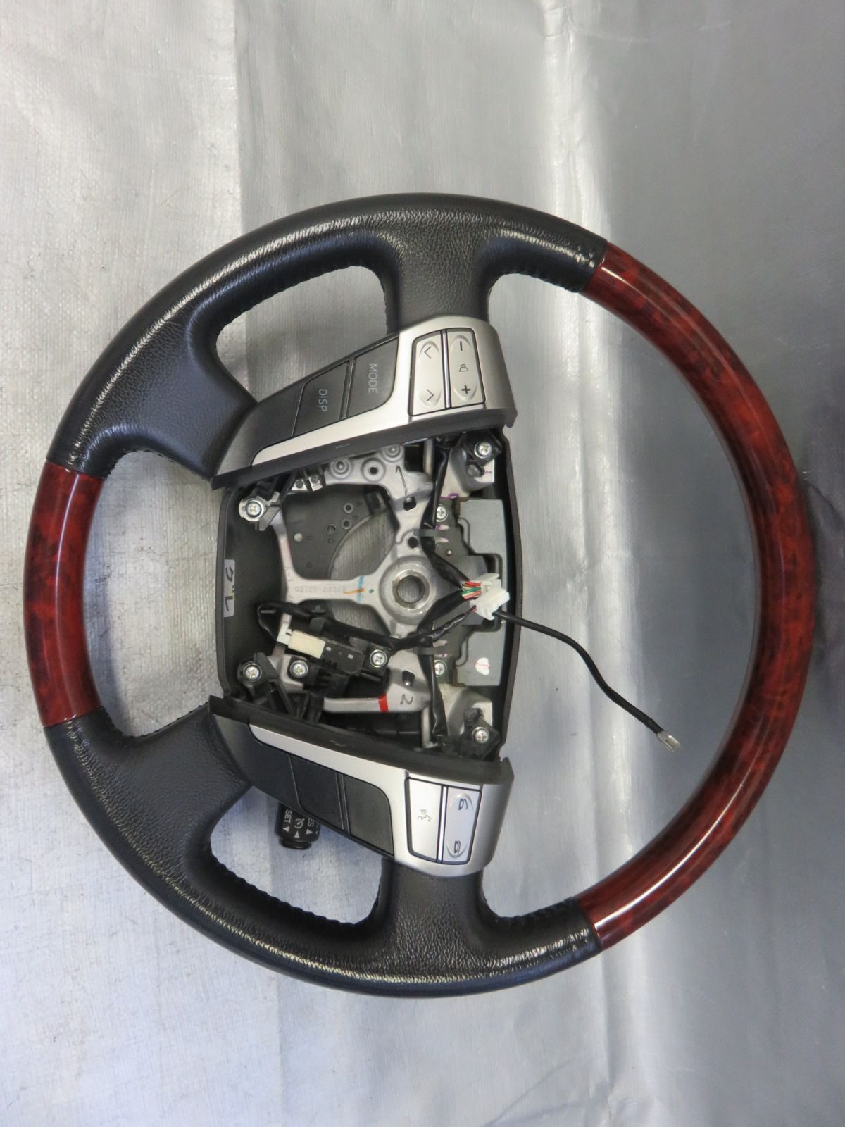 STD5249 アルファード ヴェルファイア 20系 前期 純正 ステアリング ハンドル ウッドコンビ 赤木目 ANH20W ANH25W GGH20W GGH25W