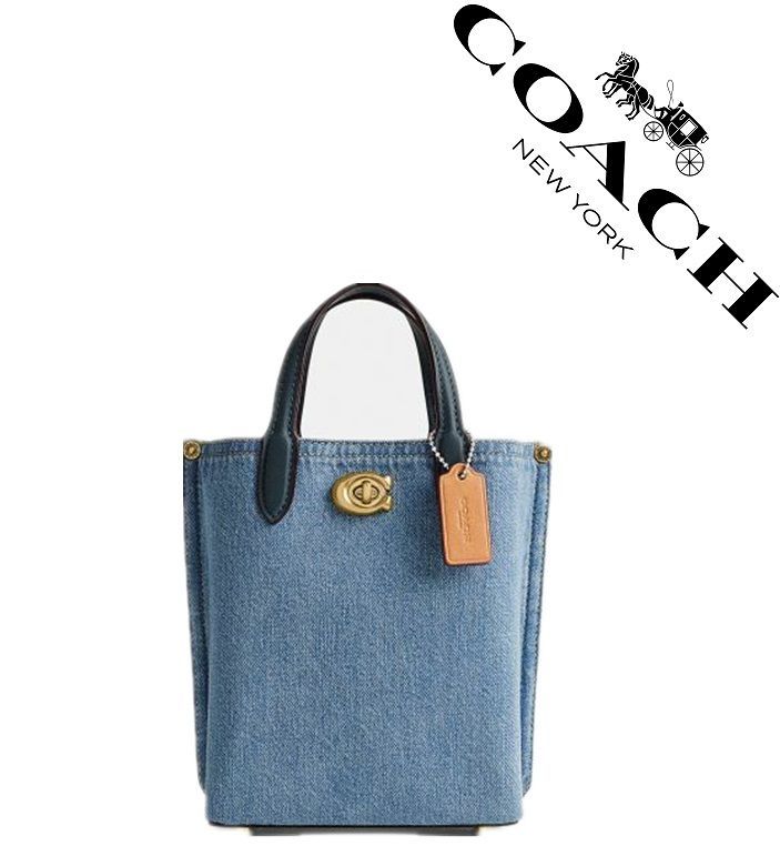 【セール中】COACH コーチバッグ CR677 B4IN デニム 2WAY 斜め掛けトートバッグ ショルダーバッグ 手提げバッグ ウィロウ 16 レディースバッグ アウトレット品  新品未使用