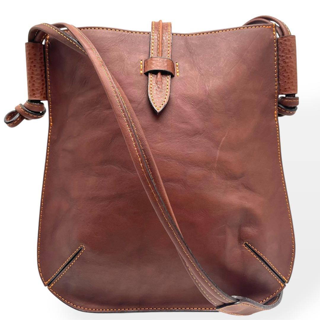 極美品 Dakota ダコタ ショルダーバッグ 牛革 完売品 ダークブラウン