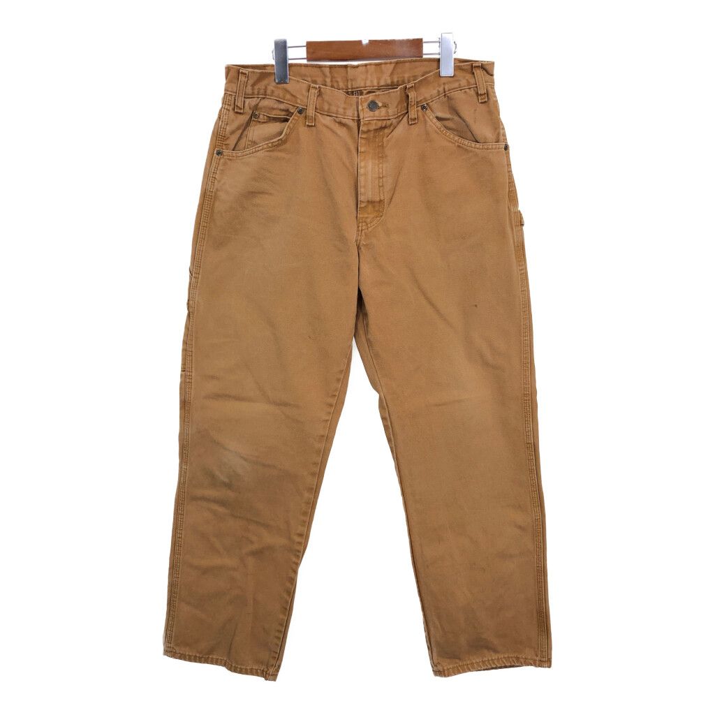 Dickies ディッキーズ ダック ペインターパンツ ブラウン (メンズ W34 L32) 中古 古着 R4687