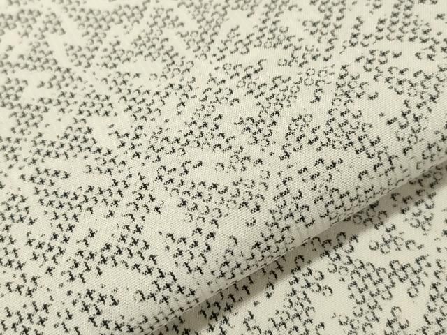 平和屋着物▽上質な小紋 単衣 紬地 格子 正絹 逸品 DAAT9477az