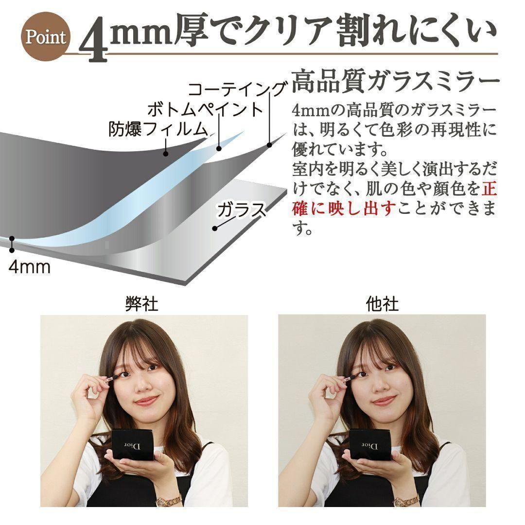 全身鏡 大型 160cmx80cm 鏡 スタンドミラー 姿見鏡 金 1723 【公式通販】