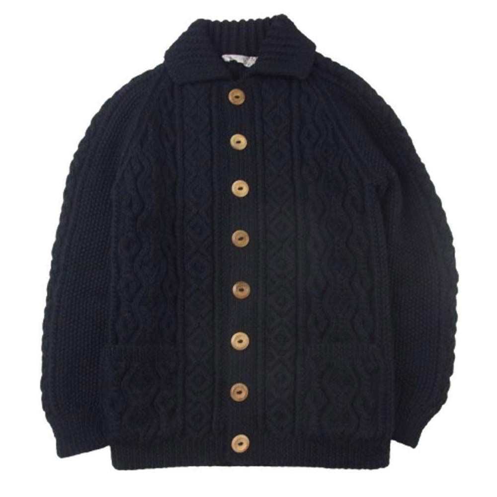 INVERALLAN インバーアラン 茶タグ 3A ウール カーディガン ブラック系