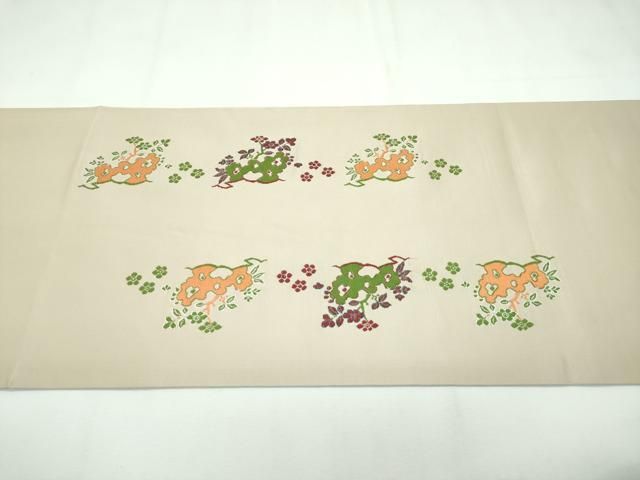 平和屋本店□極上 龍村美術織物 たつむら 九寸開き名古屋帯 唐児遊歩