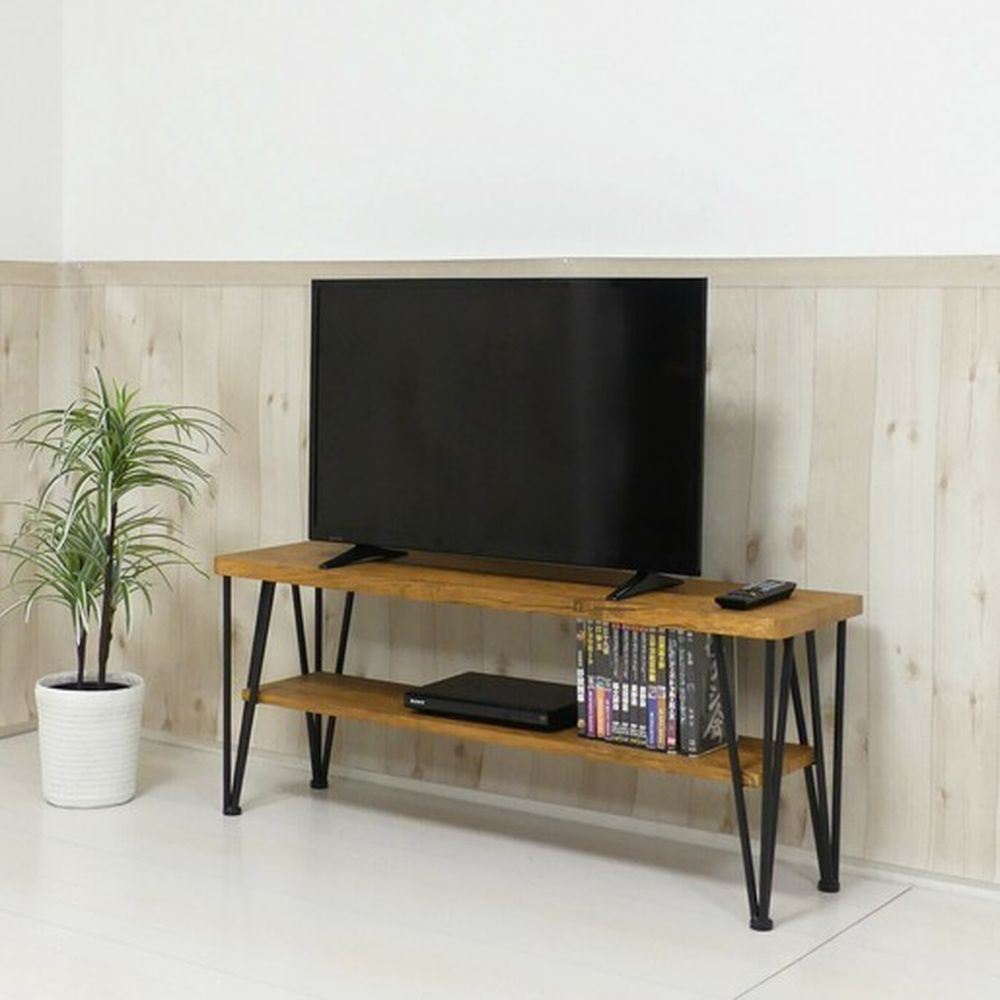 テレビ台 幅105cm 木目調 ヴィンテージ調 オープンラック 棚 TV台