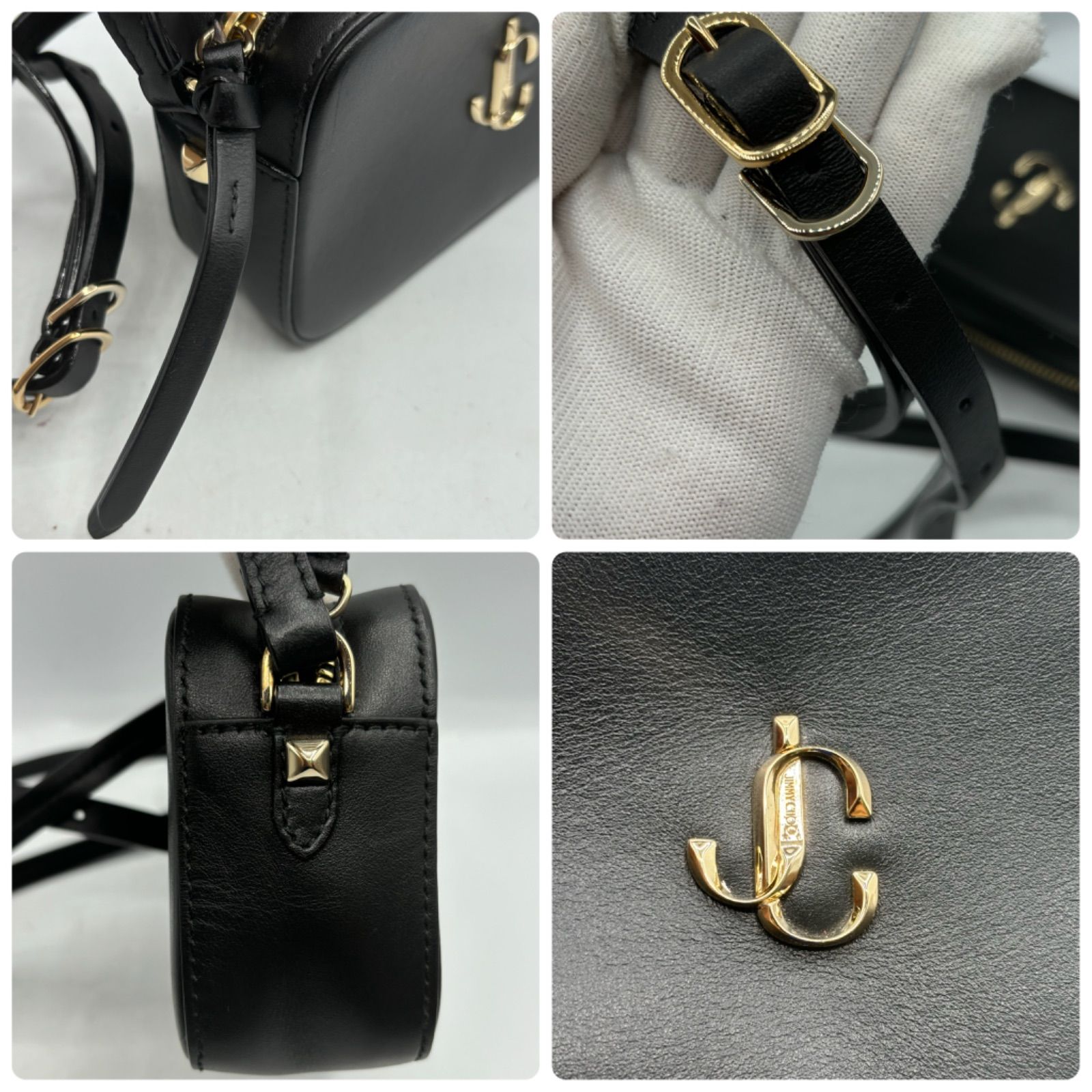 JIMMY CHOOジミーチュウ クロスボディ レザー ショルダーバッグ HALE 