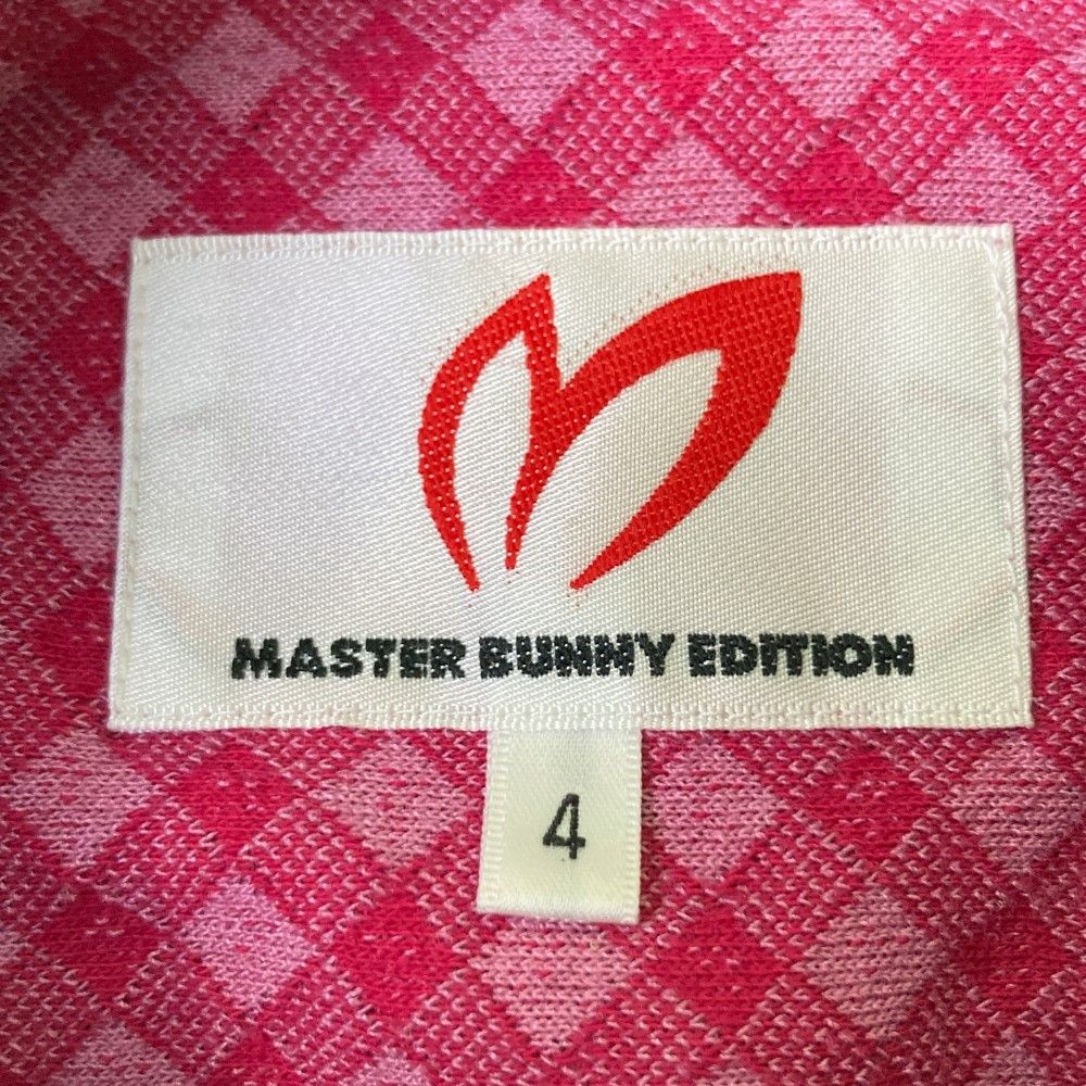 サイズ：4 MASTER BUNNY EDITION マスターバニーエディション  半袖ポロシャツ チェック柄 ピンク系 [240101441476] ゴルフウェア メンズ ストスト MASTER BUNNY EDITION マスターバニーエディション 半袖