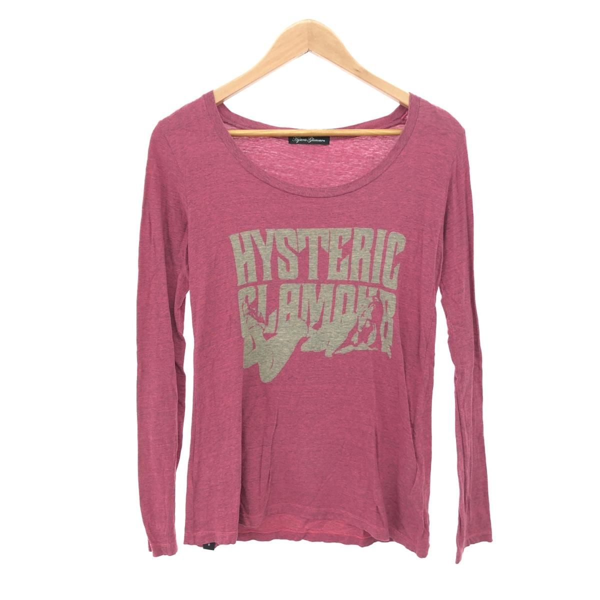 HYSTERIC GLAMOUR（F）プリント長袖Tシャツピンク