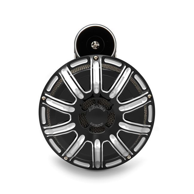 ARLEN NESS billet horn kit 10-Gauge. Black CC | 956371