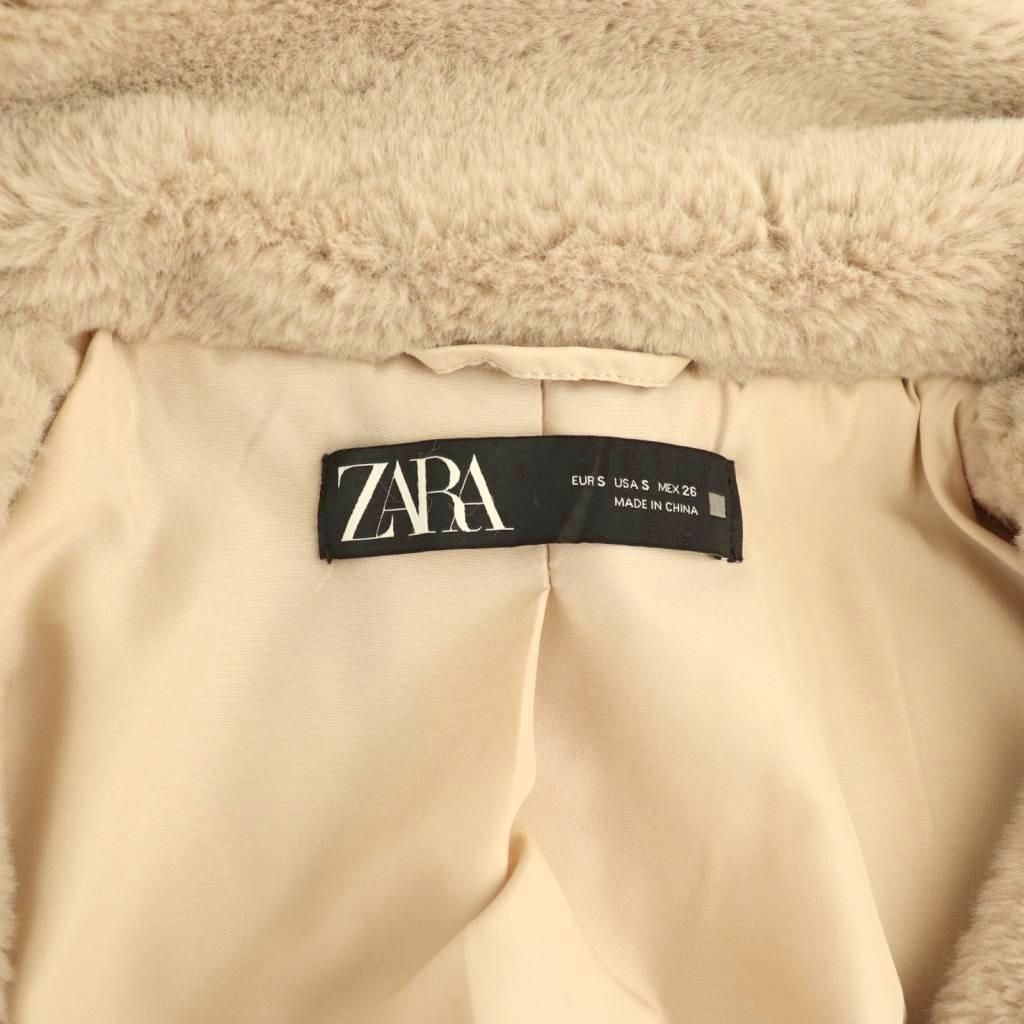 ZARA ファーコート　グレージュ　Sサイズ ZARA ファーコート グレージュ Sサイズ - ジャケット・アウター