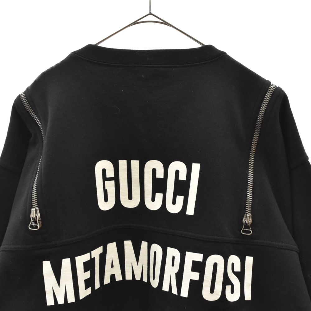 GUCCI (グッチ) 22AW Gucci Metamorfosi Sweatshirt メタモルフォーシ ジップスウェットシャツ トレーナー  715897 XJEVM ブラック - メルカリ