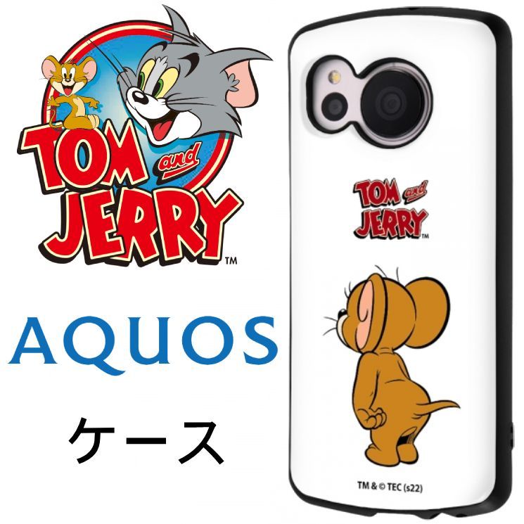 トムとジェリー AQUOS ケース ジェリー sense7 R7 wish2 wish sense6s sense6 R6 sense4 アクオス スマホ キャラクター グッズ ◆