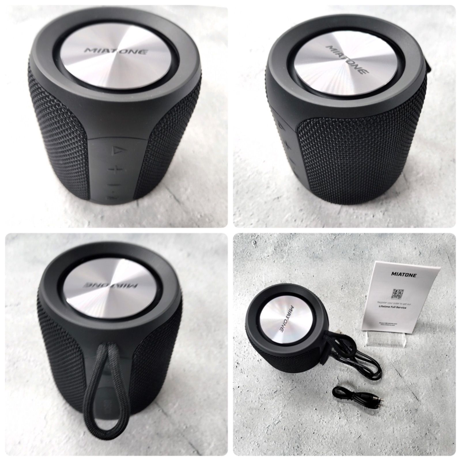 供え MIATONE QBOX Bluetooth スピーカー 16W 重低音強化 360°サウンド IPX7防水 お風呂 Bluetooth5. 