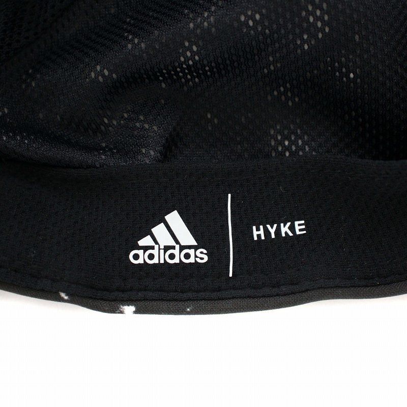 ハイク×アディダス HYKE×adidas キャップ 帽子 ストレッチ 総柄 黒 ブラック FU0682 /BB ■GY20