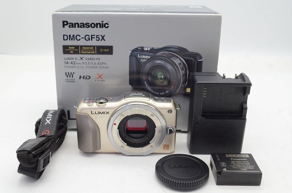 Panasonic パナソニック LUMIX DMC-GF5 ボディ ミラーレス一眼カメラ ゴールド 元 250711c