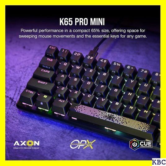 ☆人気商品 CORSAIR K65 PRO MINI ゲーミングキ 方向キー有 英語