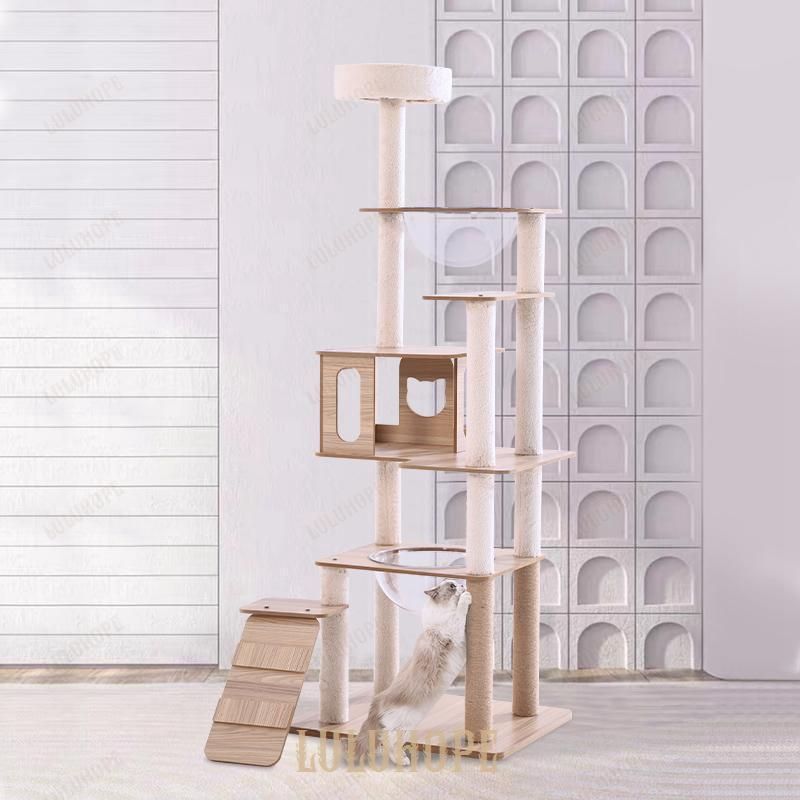 【新品・未開封】木製キャットタワー Amazon | PURLOVE キャットタワー 猫タワー ネコタワー 多頭飼い