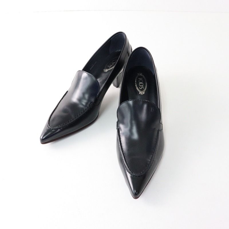 極美品 TOD'S パンプス トッズ ヒール 黒 BLACK