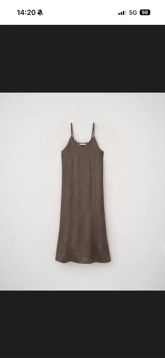 ARCHIVE JTOU グロッシー マキシ サテン ドレス ブラウン