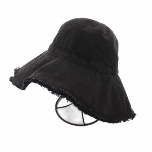 キジマタカユキ KIJIMATAKAYUKI イエナ IENA 24SS ORGANIC DENIM BUCKET HAT デニム バケットハット つば広 帽子 1 F 黒 ブラック 24095910001910 |YM