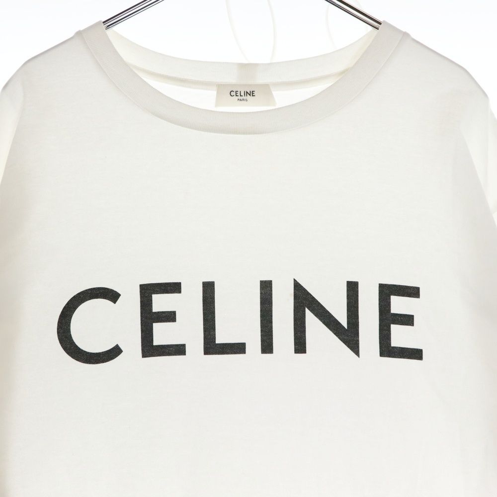 CELINE ロゴ Tシャツ ホワイト CELINE ロゴ Tシャツ ホワイト 半袖