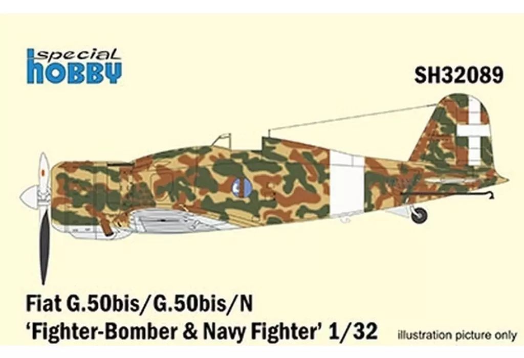 【】プラモデル 1/32 伊・フィアットG.50bis戦闘爆撃機・G.50bis/N艦上戦闘機 [SH32089]