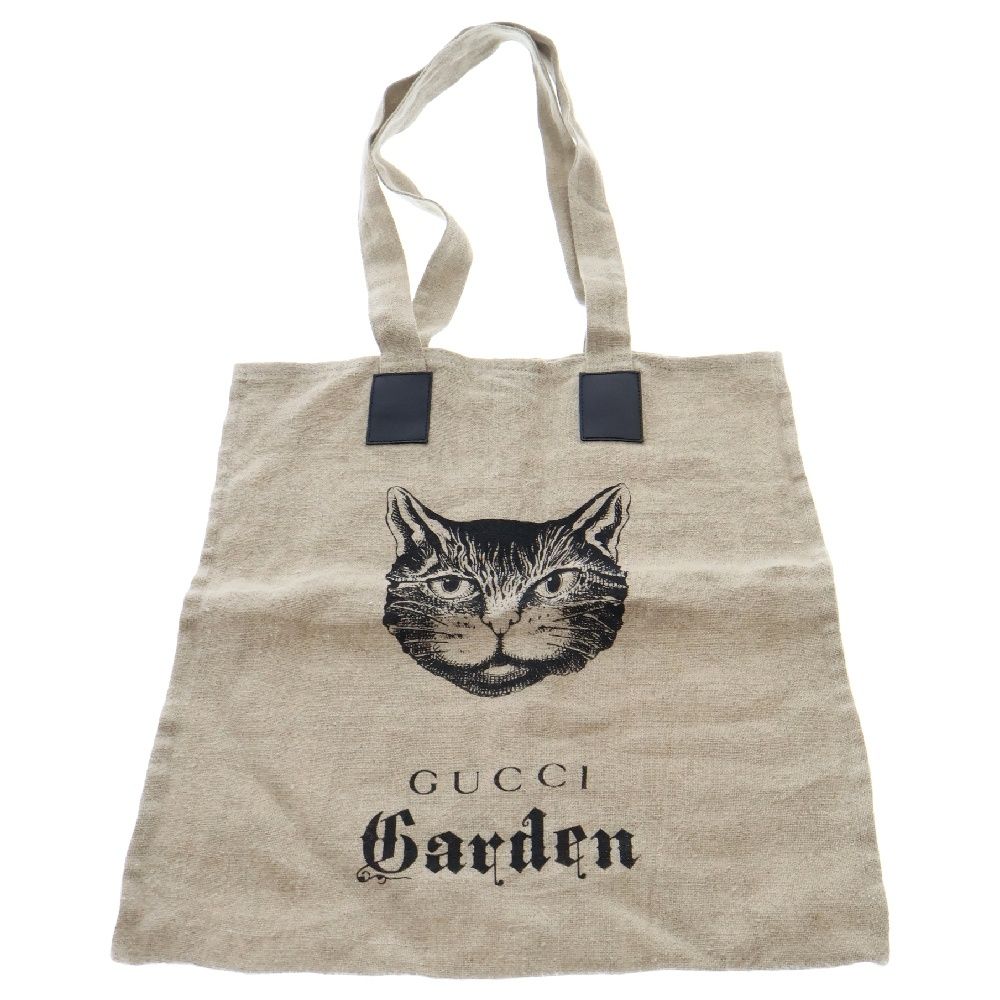 グッチ ガーデン トートバッグ ハンドバッグ 猫 ベージュ GUCCI (グッチ) GUCCI GARDEN グッチガーデン トートバッグ