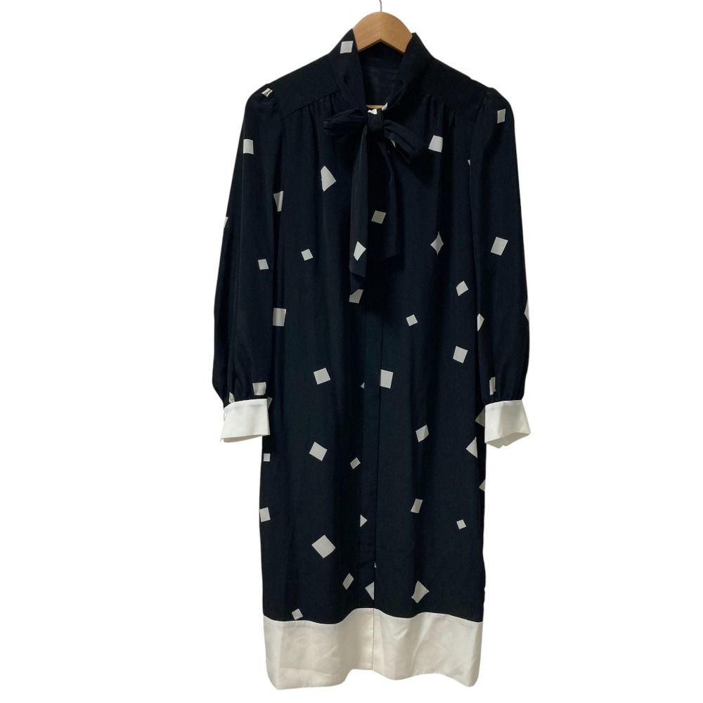 24AW Grace Class グレースクラス スクエアバイ ドレス ワンピース 0224431129 サイズ38 ブラック レディース 古着