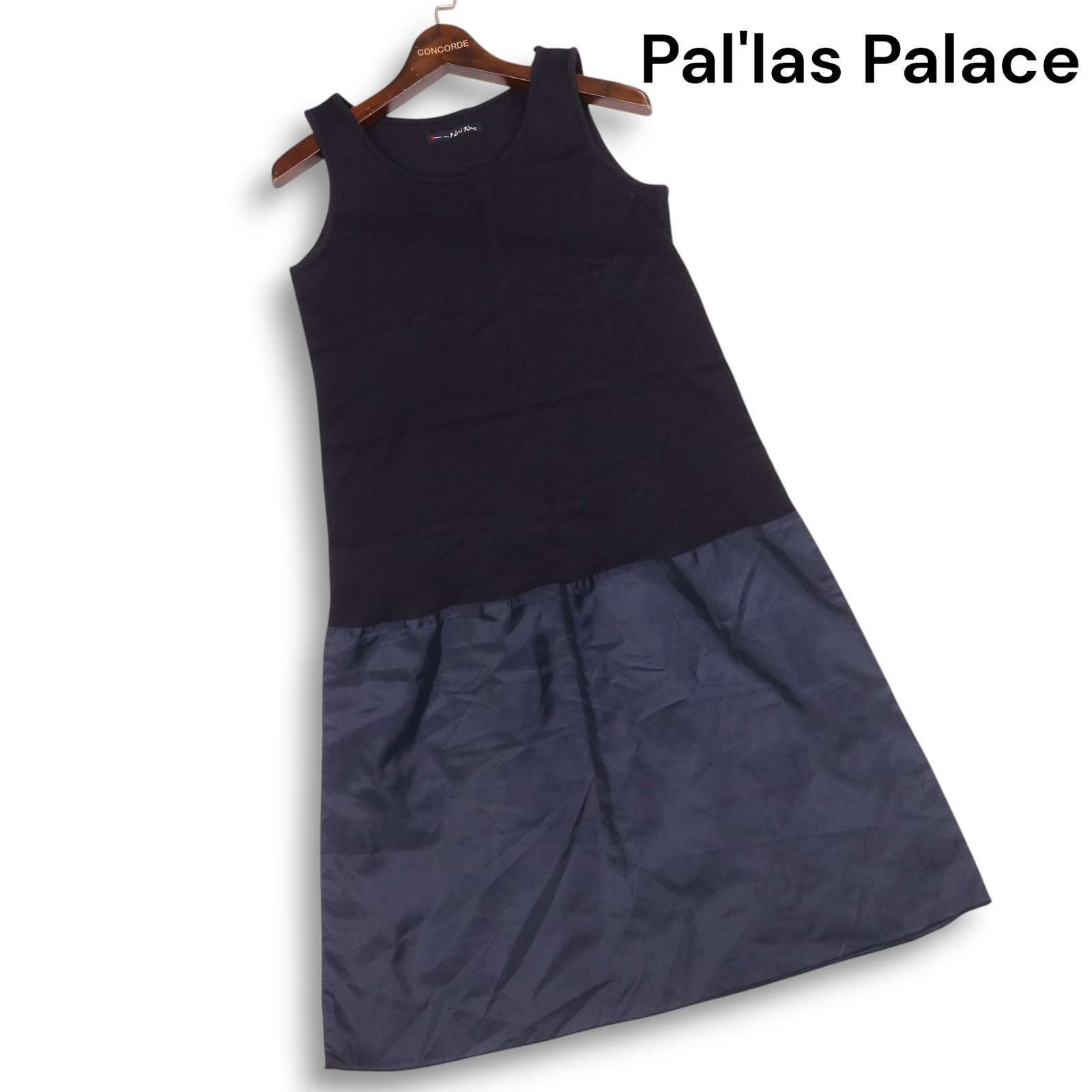パラスパレス　ノースリーブ　ワンピース Pallas Palace パラスパレス 藍染 ノースリーブワンピース 花柄