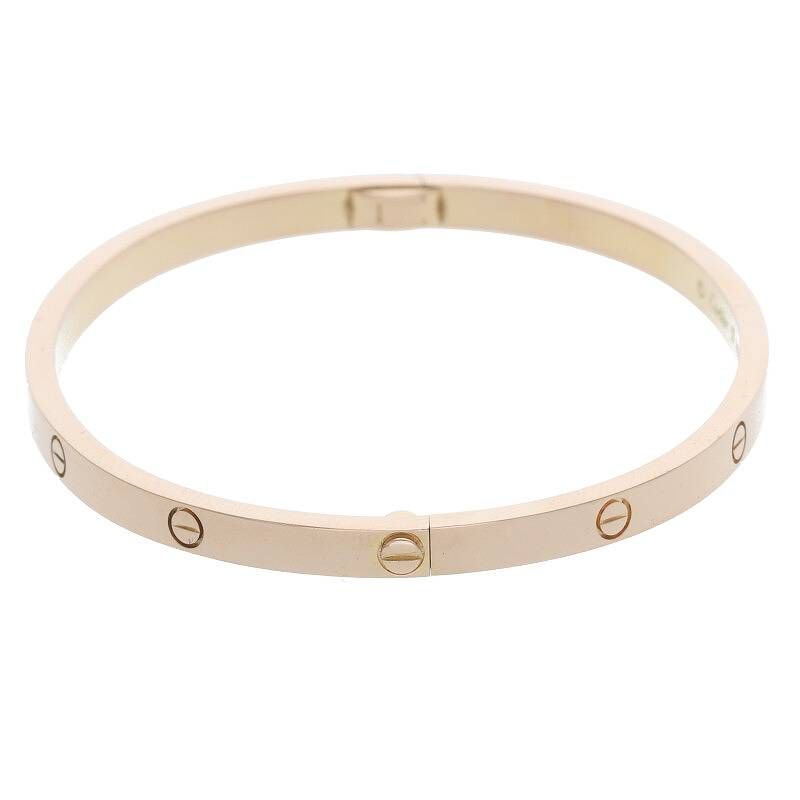 カルティエ  LOVE BRACELET SM DIA 18KYGスモールラブブレスレット メンズ 17