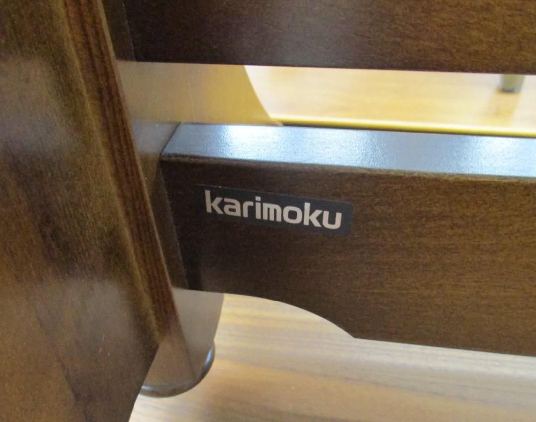 R069 高級 KARIMOKU カリモク コロニアル 姿見 スタンドミラー美品 