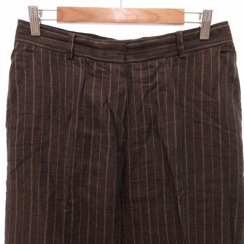 Max Mara パンツ（その他） 黒x白(ストライプ) 4201623O0054 MAX MARA マックスマーラ ワイドパンツ サイズ:40 ベージュ