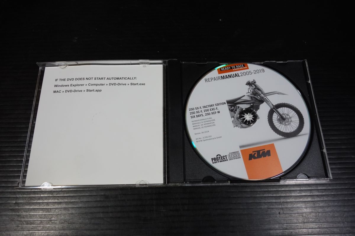 リペアマニュアル サービスマニュアル CD版 250 EXC-F XC-F SX-F 2005～2019 KTM #R20250120