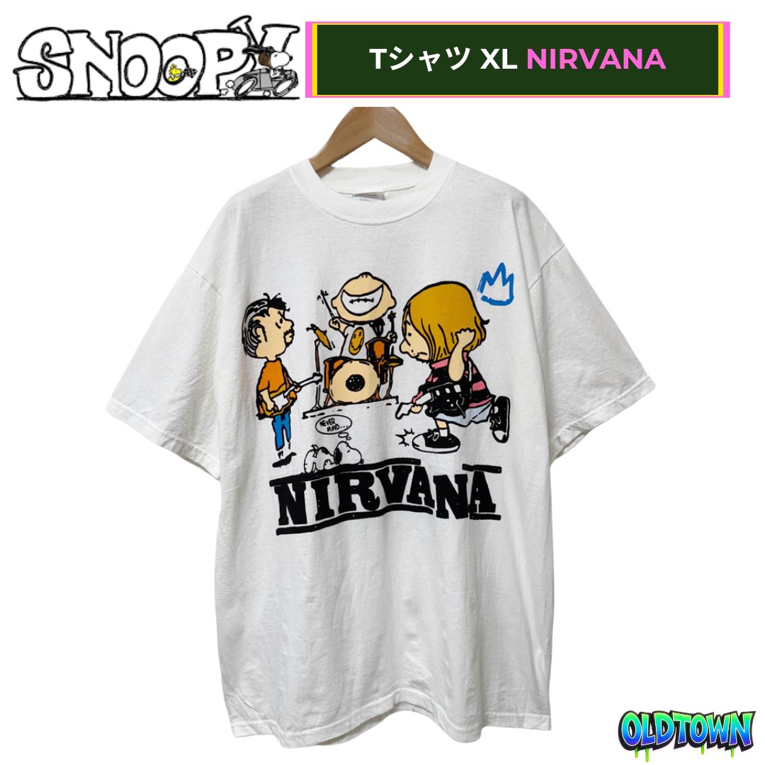 ラッキー4416　ニルヴァーナスヌーピーネバーＬ　２点 NIRVANA ニルヴァーナ スヌーピー SNOOPY tシャツ XL - メルカリ