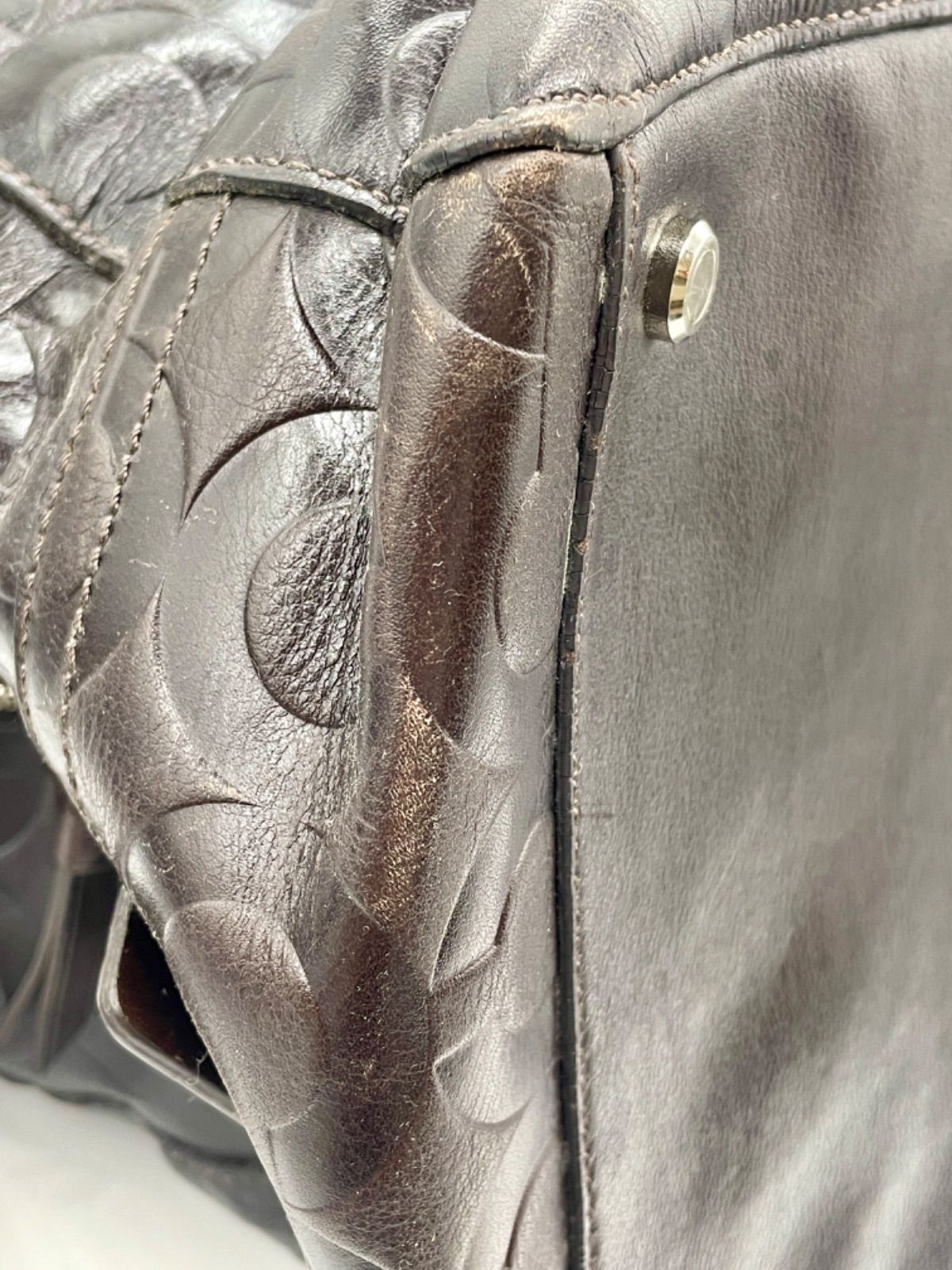 ◎COACH コーチ ボストンバッグ 2WAY オプアート ゴルフ バッグ ダーク