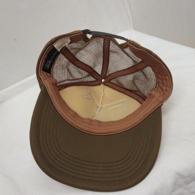 STUSSY ブラウン メッシュキャップ old stussy ブラウンキャップ
