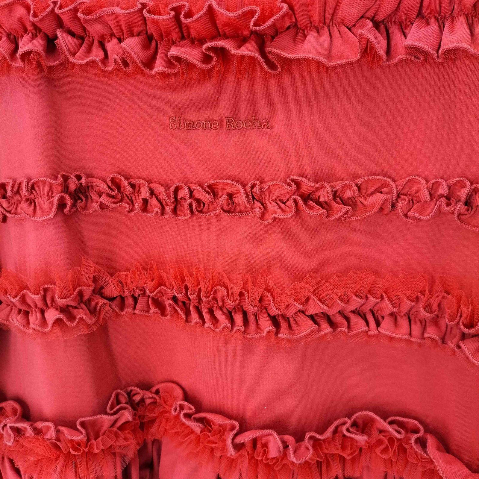 SIMONE ROCHA プリントコットンジャージーTシャツ シモーネロシャ Simone Rocha Ruffle Frill T-Shirt メンズ