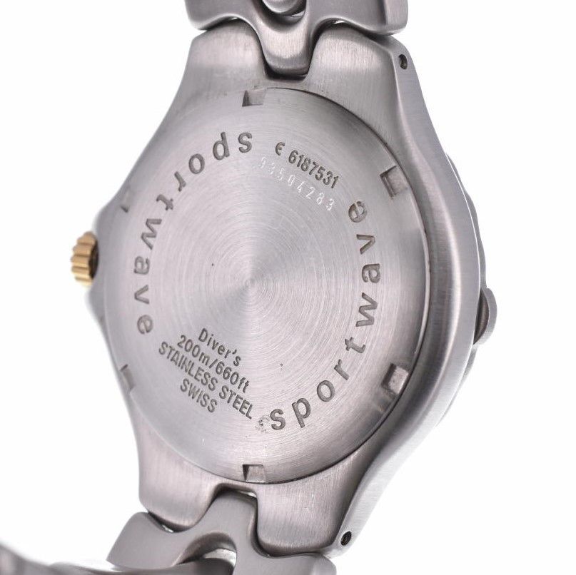 エベル EBEL E6187531 スポーツウェーブ ダイバー デイト クォーツ