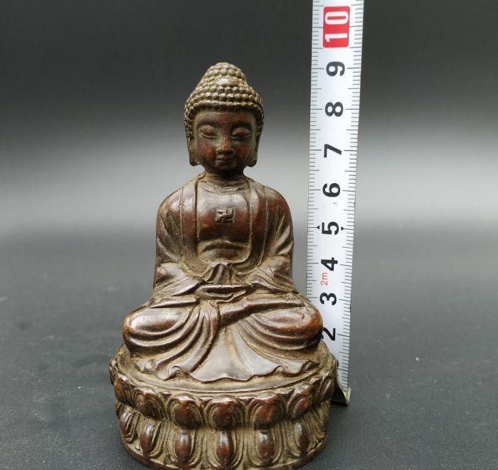 仏教美術 仏像 釈迦阿弥陀仏様 小仏像 銅製 銅器 仏教美術 仏像 釈迦阿弥陀仏様 小仏像 銅製 銅器