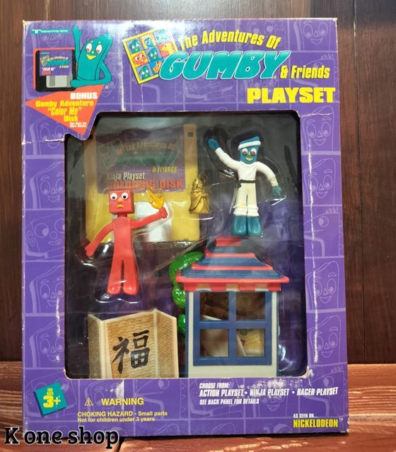 ガンビー（GUMBY）プレイセット３種 ガンビー) GUMBY&FRIENDS NINJA PLAYSET おもちゃ アメリカトイ