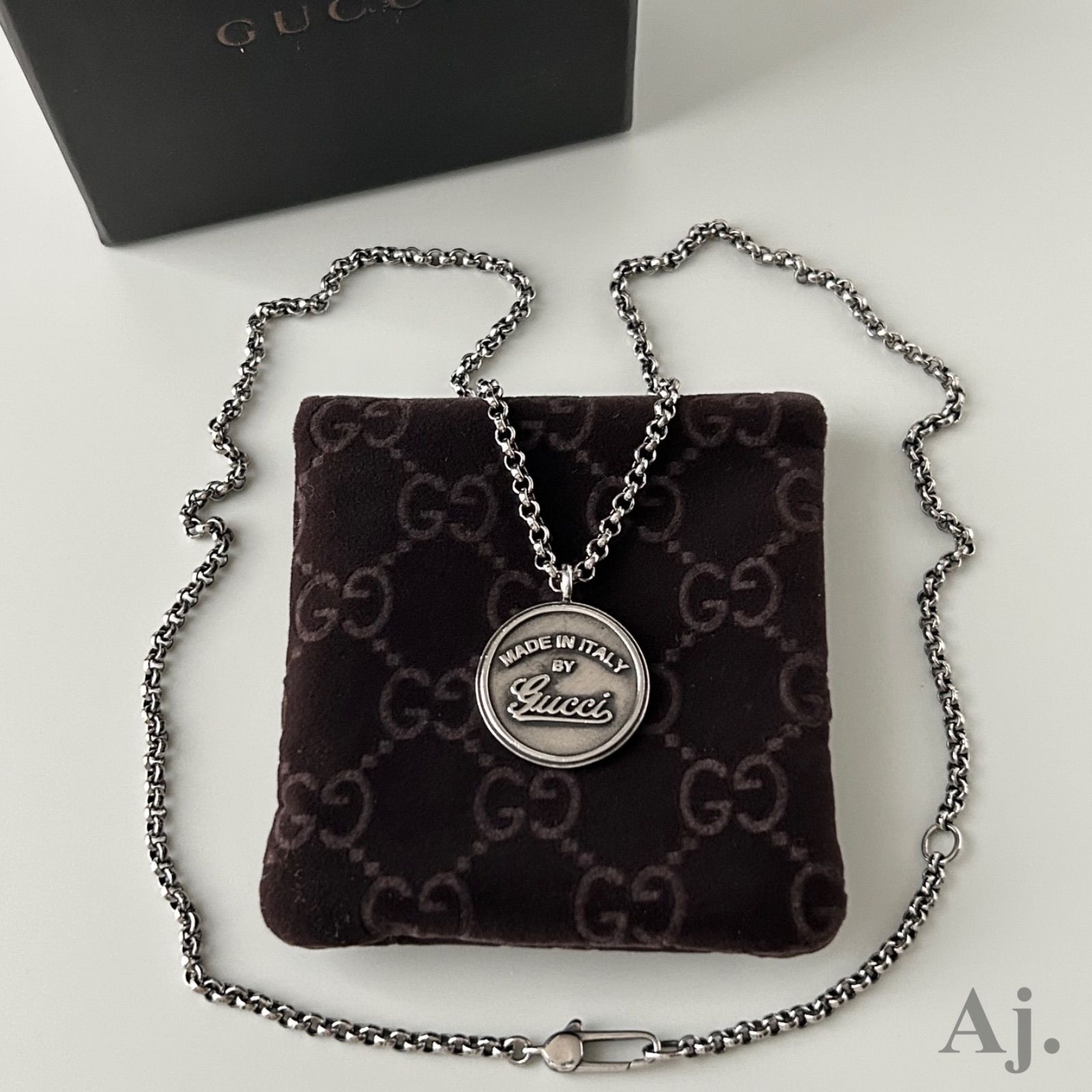 GUCCI グッチ ネックレス ペンダント コイン メダル クレスト GUCCI グッチ ネックレス ペンダント コイン メダル クレスト