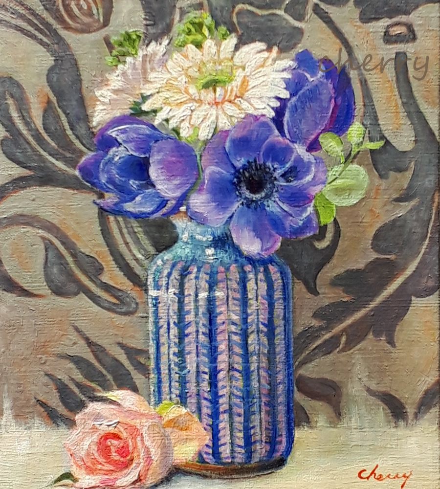 【一点物】『　エモーショナル　』油絵 F3号　油彩　油画　絵画　インテリアアート 一点物】『 Happy 』油絵 油彩 油画 絵画 インテリアアート 原画