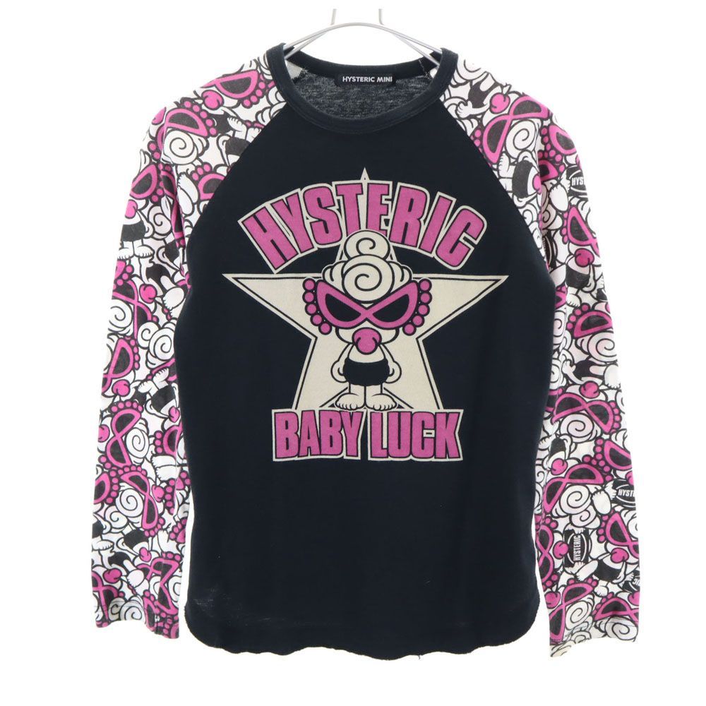 ヒステリックミニ 長袖 Tシャツ 140 ブラック HYSTERIC MINI ロンT