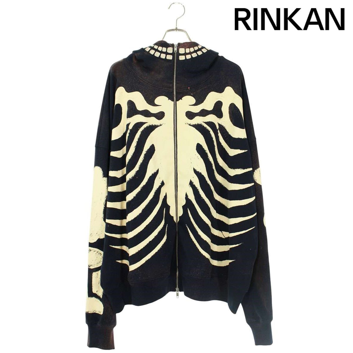 国内発送/送料無料☆URKOOL☆ルーズ スケルトン 反射 パーカー サンクアンズ 23SS SKZU23SS0TH0301-BK スケルトンプリント