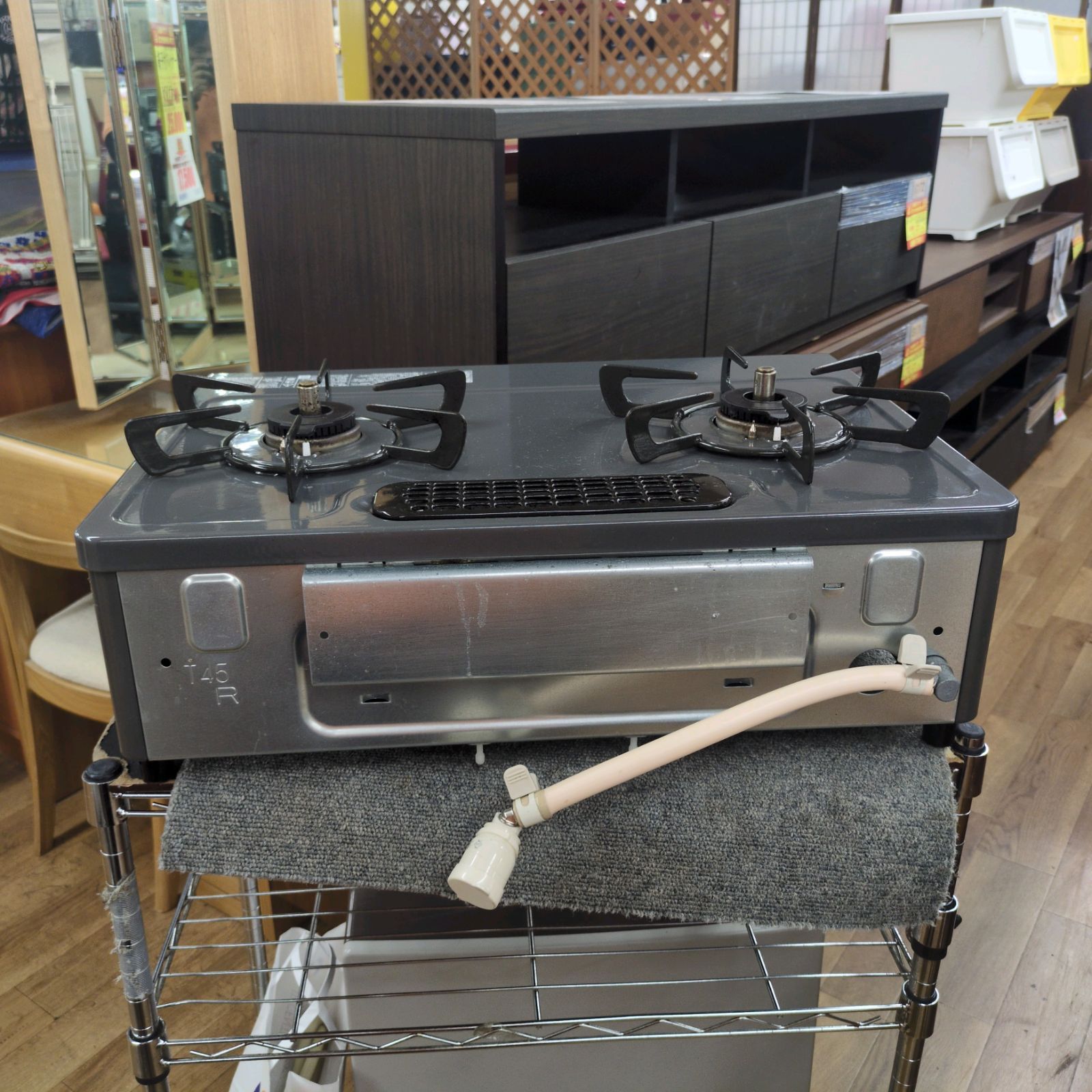 J318 ★グリル使用感★2022年製★Rinnai★都市ガスコンロ★水無し片面焼きグリル J318 ☆グリル使用感☆2022年製☆Rinnai☆都市ガスコンロ☆水無し片面