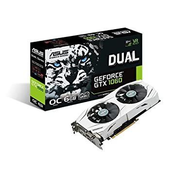 【中古-非常に良い】 ASUSTek ASUS NVIDIA GeForce GTX1060ビデオカード オーバークロック メモリ6GB DUAL-GTX1060-O6G