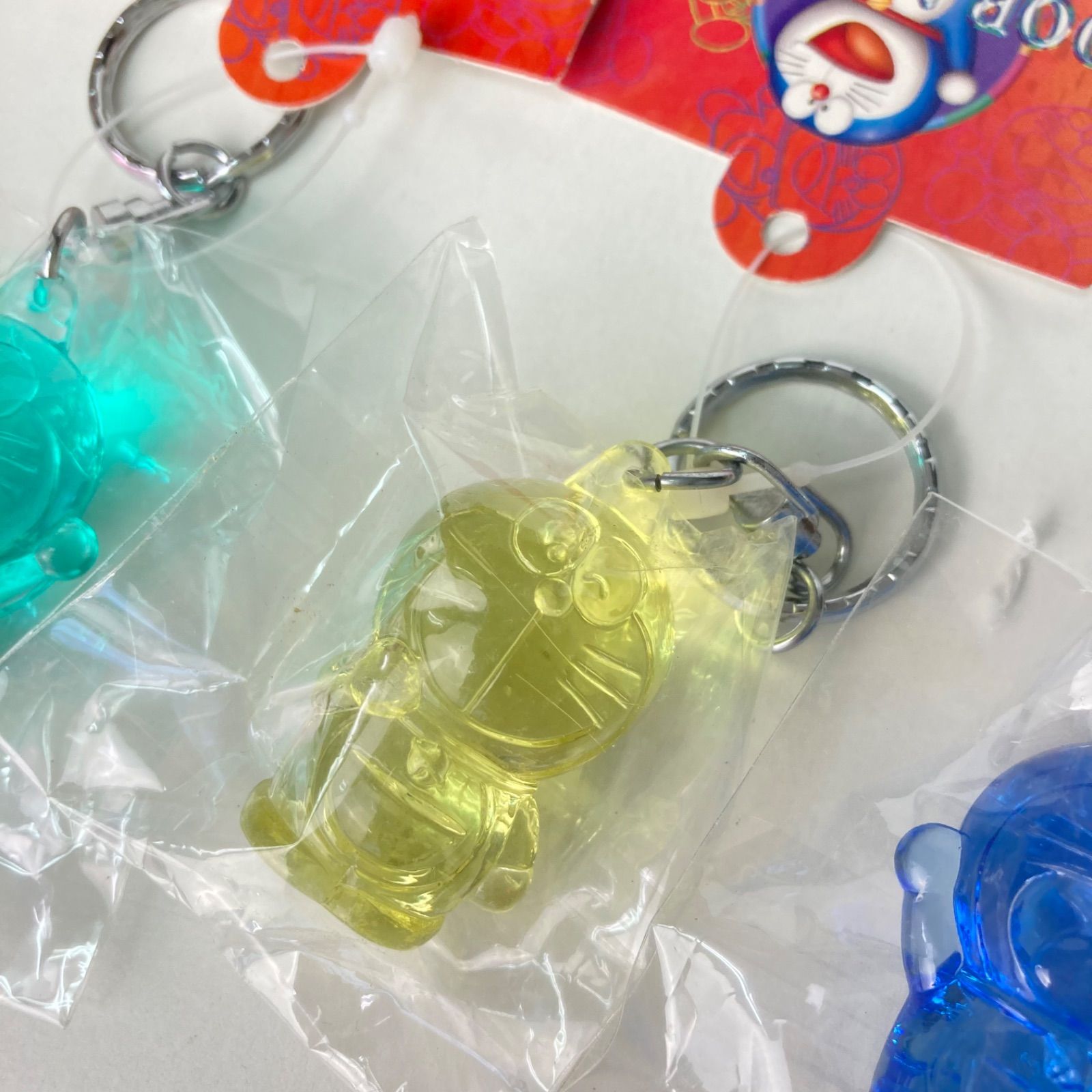 M0804C ドラえもん クリスタル人形 キーホルダー 5個 まとめ エポック