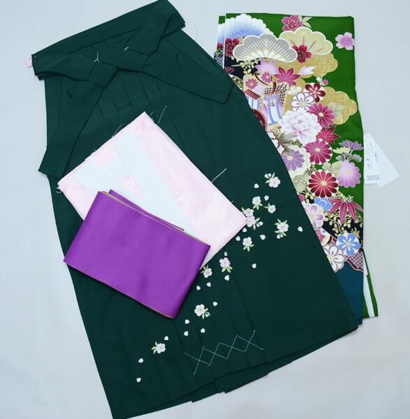 二尺袖 着物 袴フルセット ジュニア用へ直し 135cm～150cm From KYOTO 