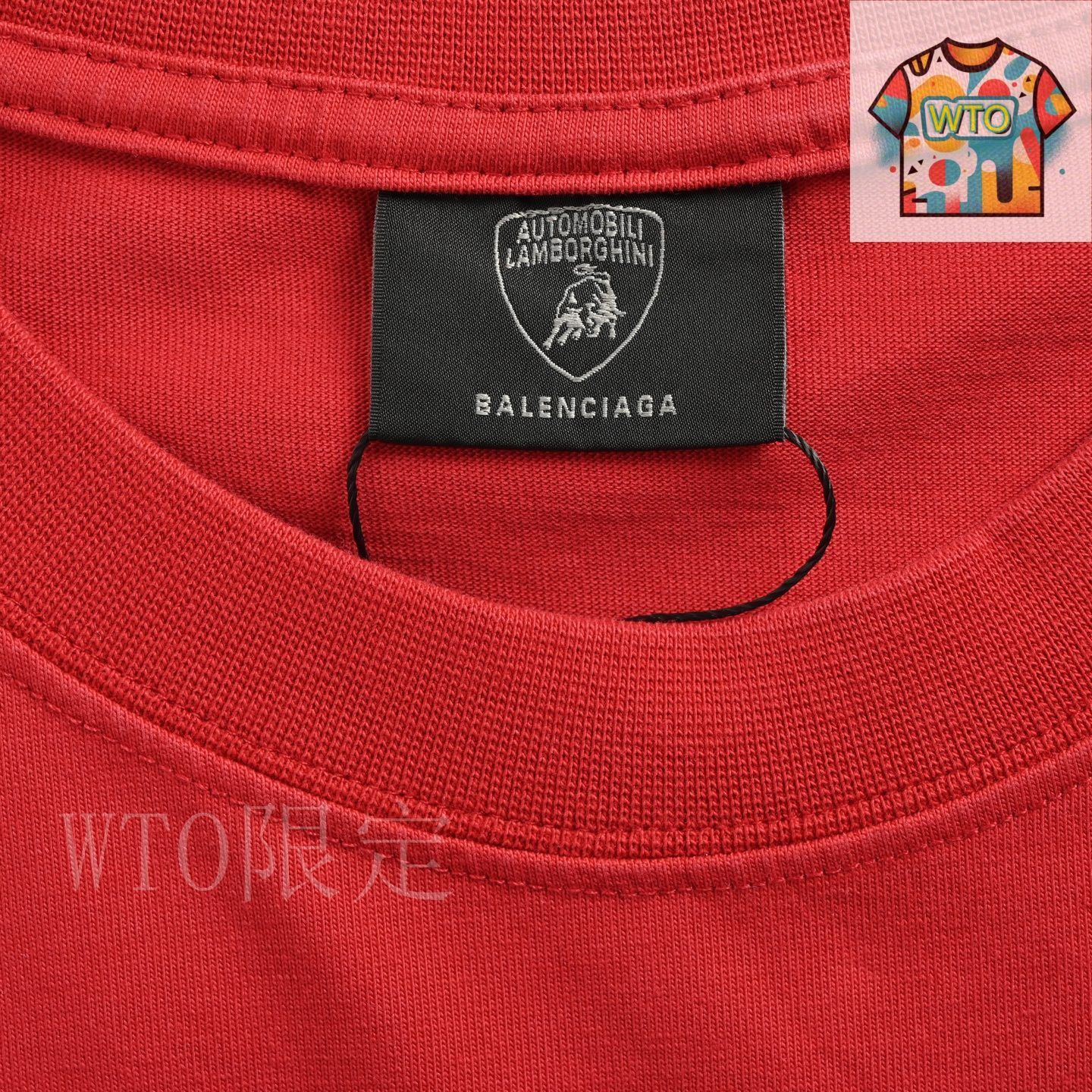 バレンシアガ刺繍Tシャツ 今日WTO】Balenciaga バレンシアガ 25SS 刺繍文字 T シャツ-ET29