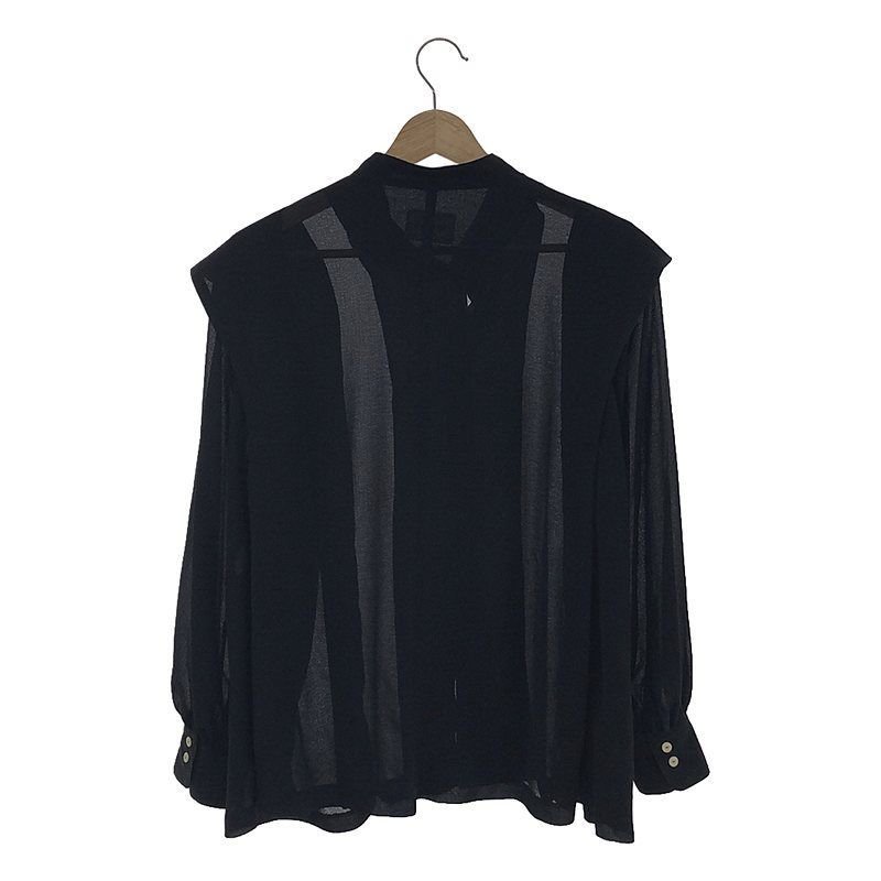 foufou / フーフー | sheer stand collar blouse シアースタンドカラーブラウス | F | ブラック | レディース foufou / フーフー | sheer stand collar blouse シアースタンドカラー